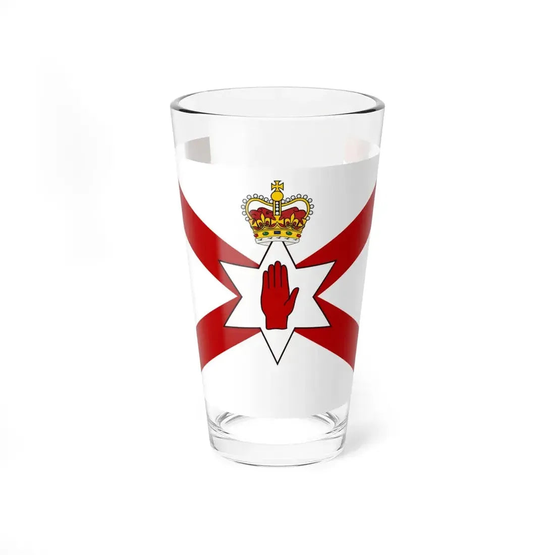 Saint Patricks flag for Northern Ireland crowned (Ireland) Pint Glass 16oz 16oz - Go Mug Yourself