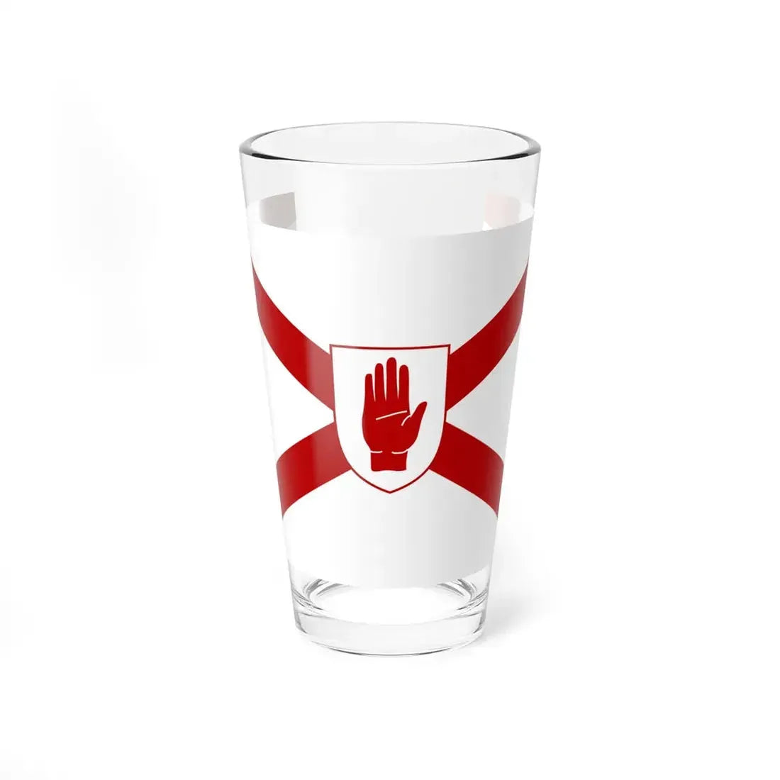 Saint Patricks flag for Northern Ireland shield (Ireland) Pint Glass 16oz 16oz - Go Mug Yourself