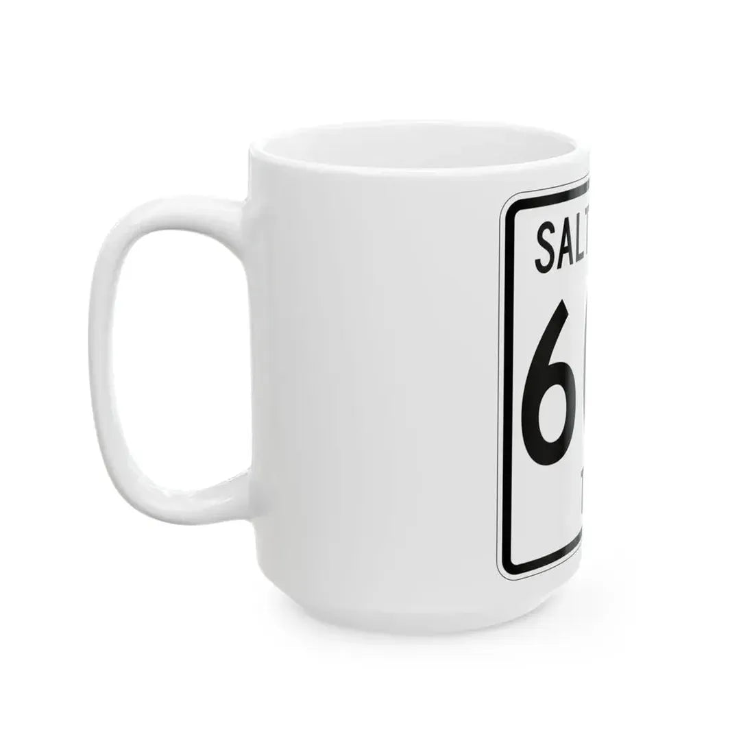 Salt Creek Township Route 206 Holmes County Ohio (Ohio) (Road Sign) White Coffee Mug - Go Mug Yourself