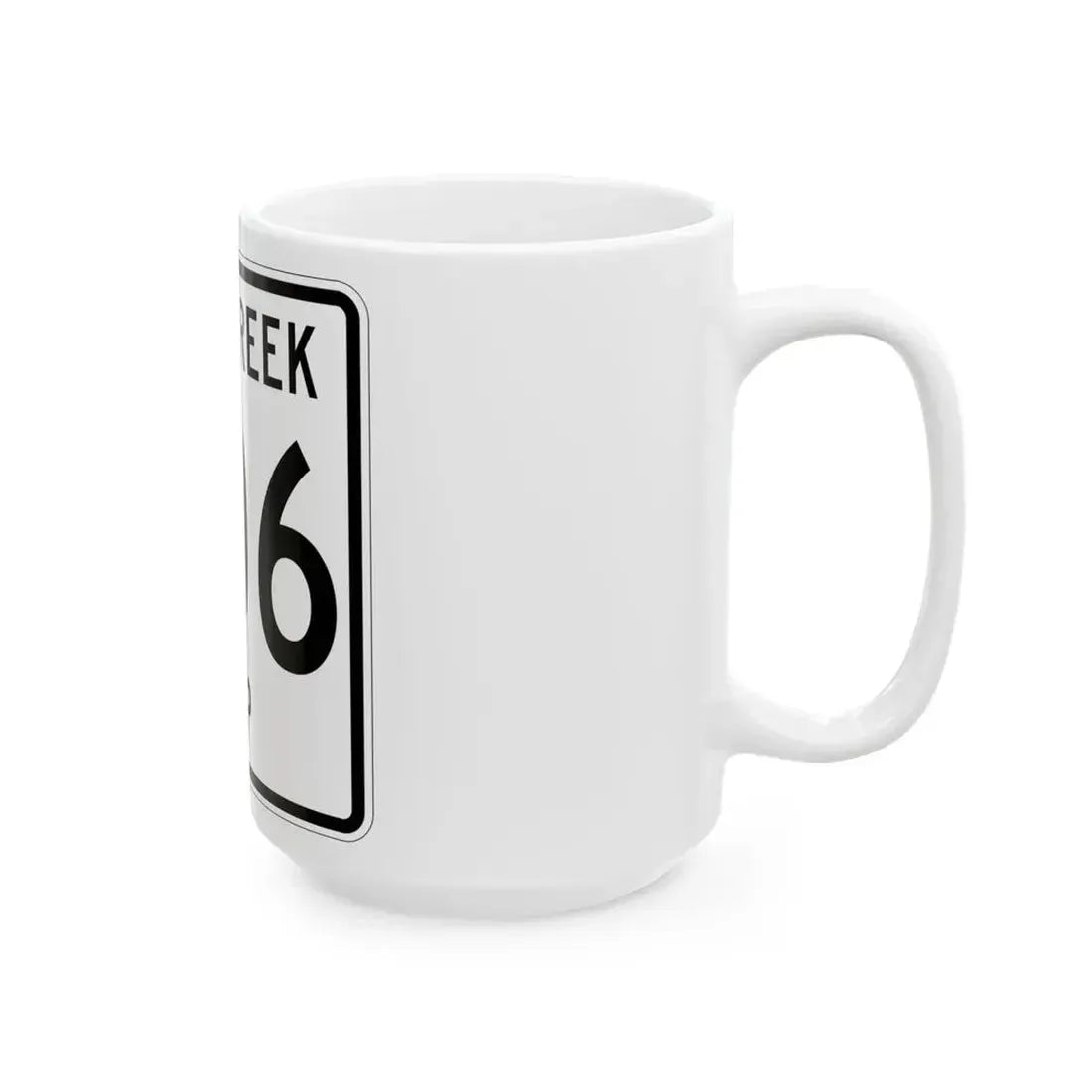 Salt Creek Township Route 206 Holmes County Ohio (Ohio) (Road Sign) White Coffee Mug - Go Mug Yourself
