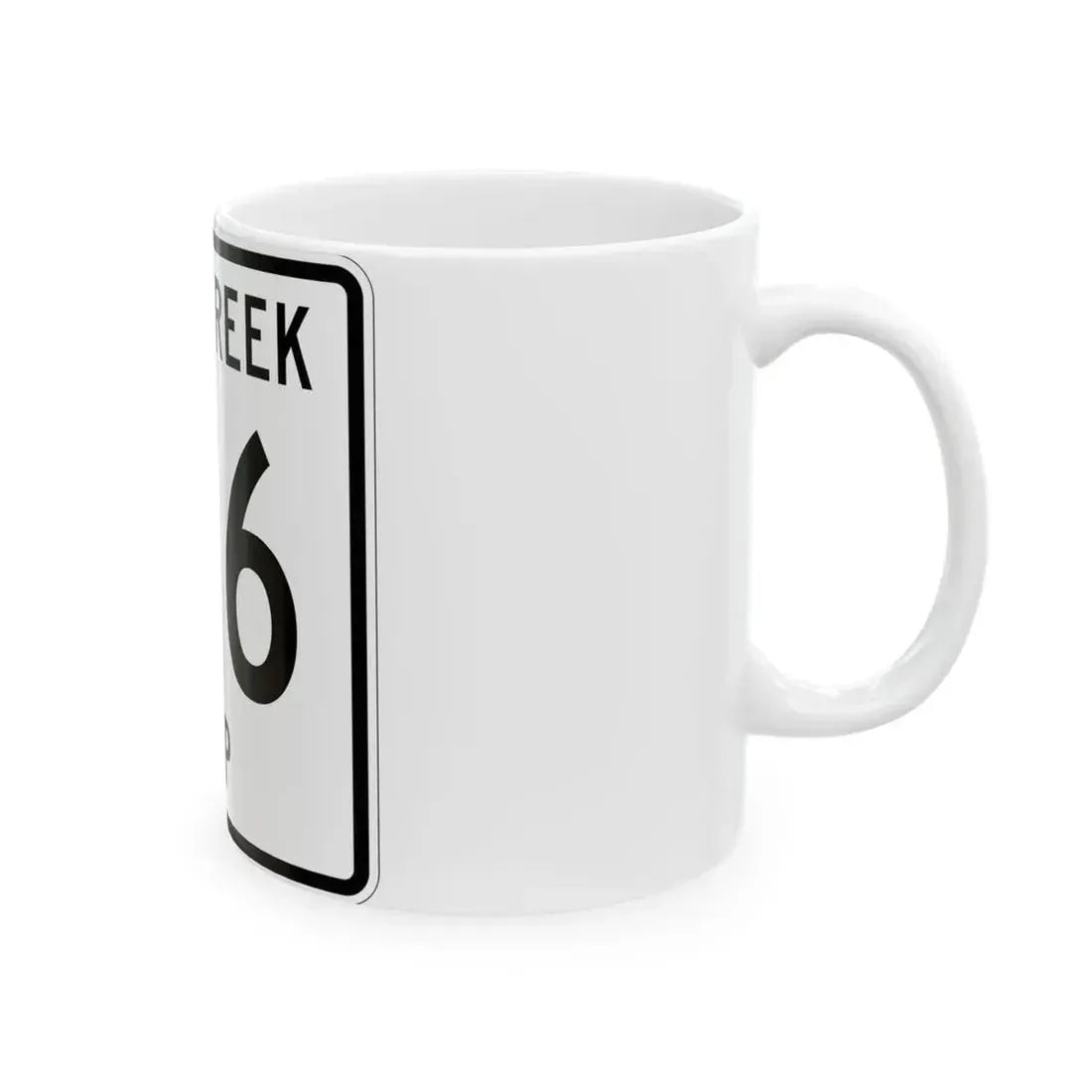 Salt Creek Township Route 616 Holmes County Ohio (Ohio) (Road Sign) White Coffee Mug - Go Mug Yourself