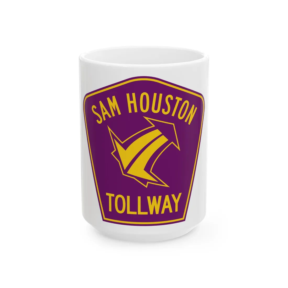 Sam Houston Tollway (Texas) (Road Sign) White Coffee Mug 15oz - Go Mug Yourself