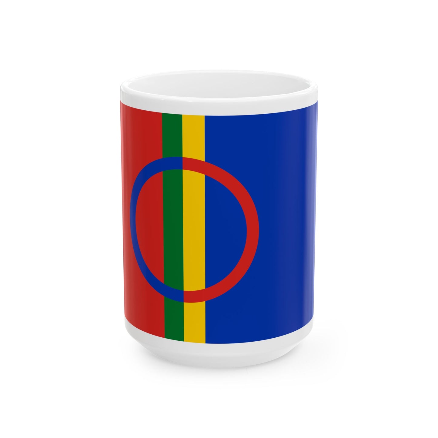 Sami flag (Finland) White Coffee Mug-15oz-Go Mug Yourself