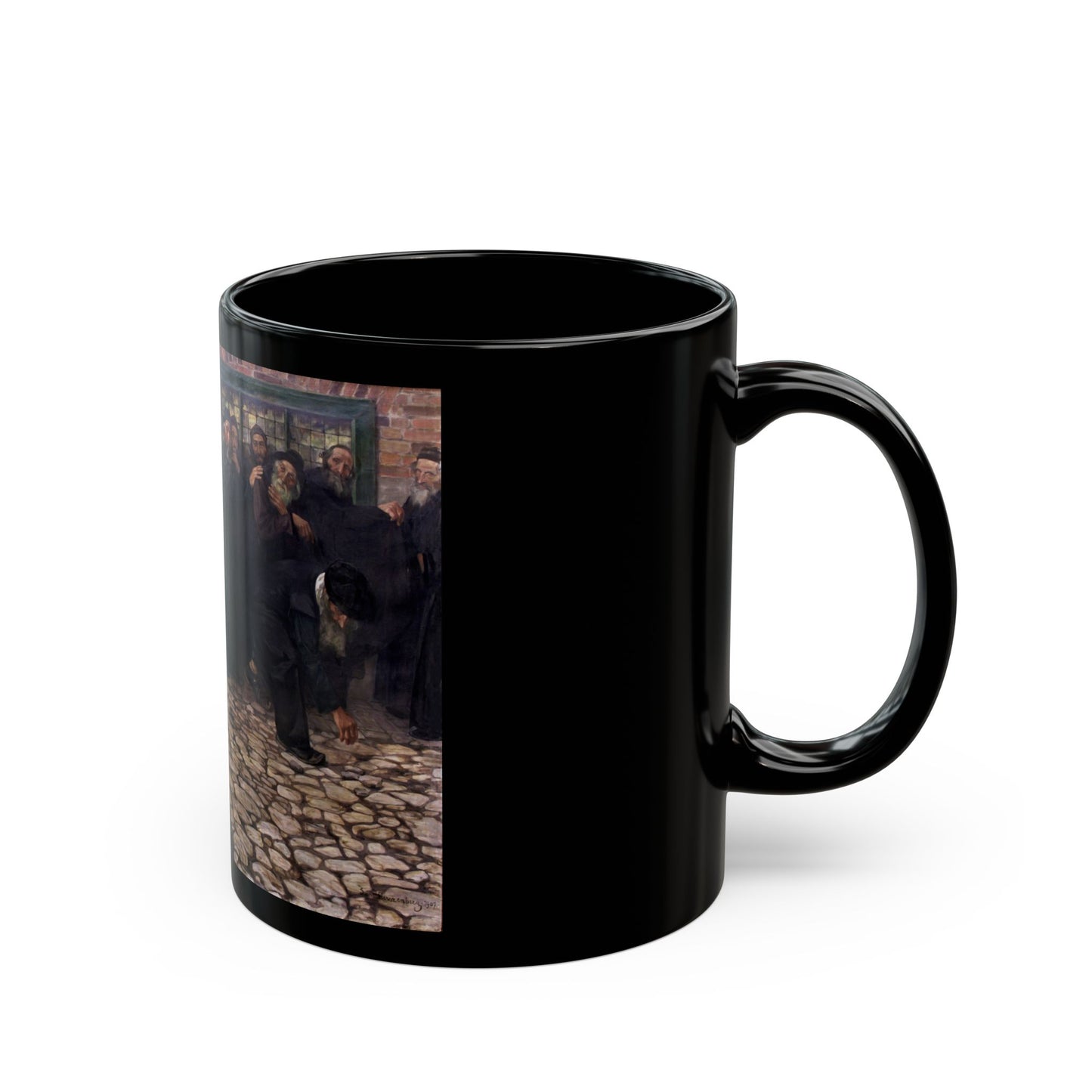 Samuel Hirszenberg (1865-1908) Excommunicated Spinoza - 1907 - Black Coffee Mug-Go Mug Yourself