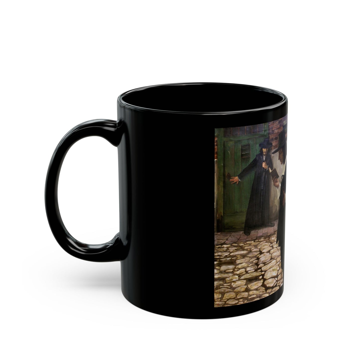 Samuel Hirszenberg (1865-1908) Excommunicated Spinoza - 1907 - Black Coffee Mug-Go Mug Yourself