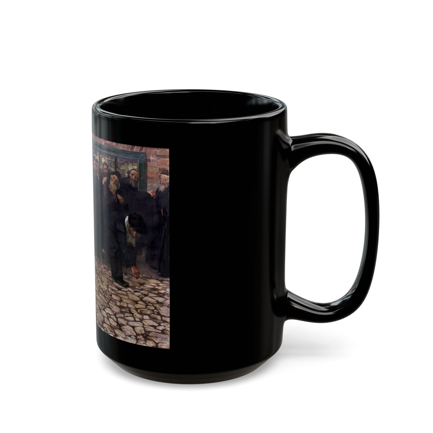 Samuel Hirszenberg (1865-1908) Excommunicated Spinoza - 1907 - Black Coffee Mug-Go Mug Yourself