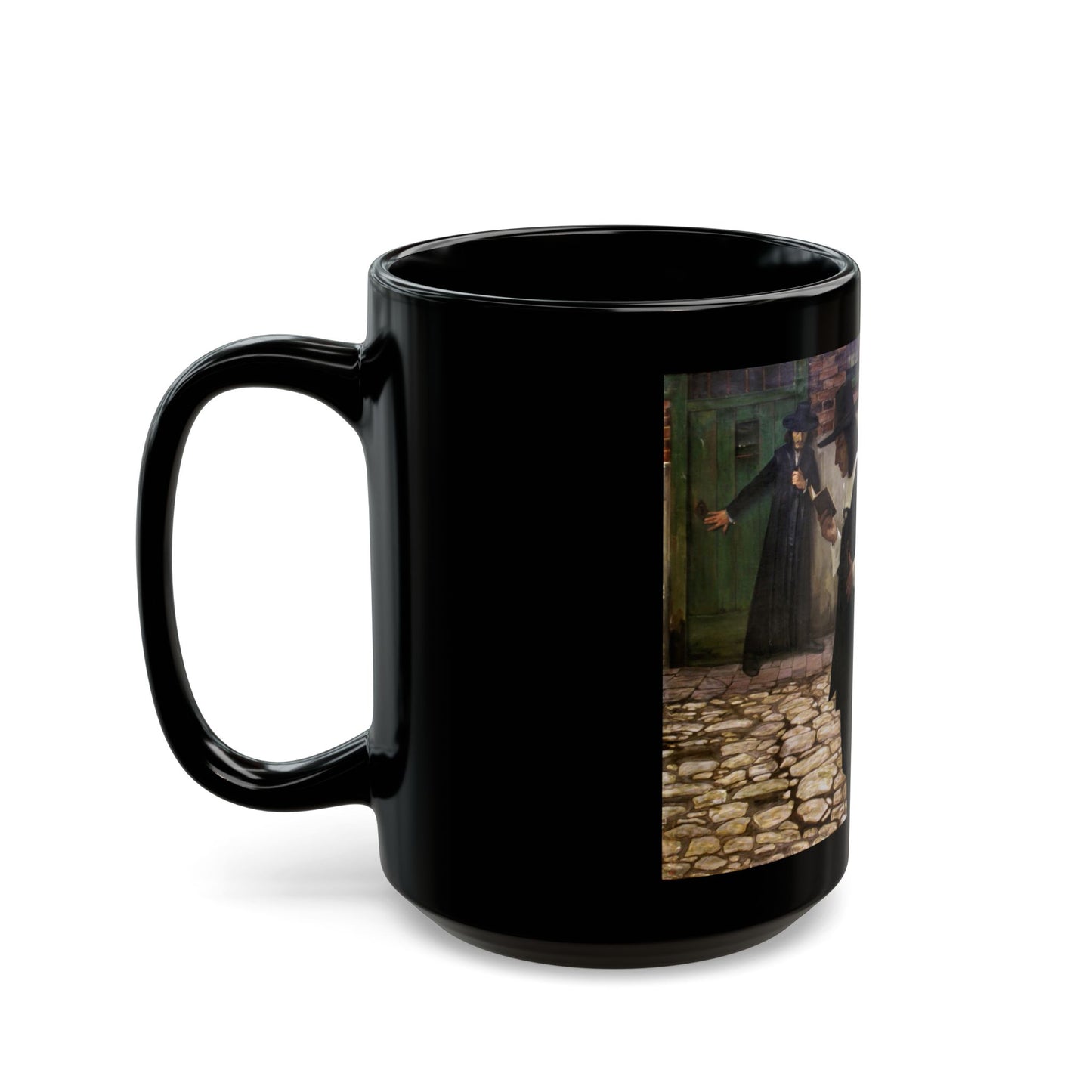 Samuel Hirszenberg (1865-1908) Excommunicated Spinoza - 1907 - Black Coffee Mug-Go Mug Yourself