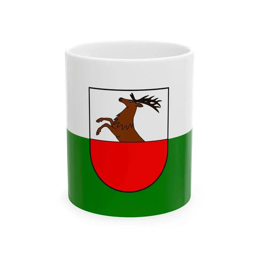 Santa Cristina Valgardena-Bandiera (Italy) White Coffee Mug 11oz - Go Mug Yourself