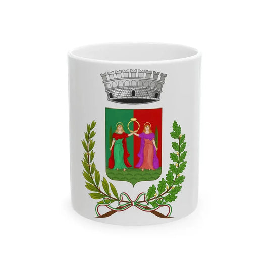 Santa Fiora-Bandiera (Italy) White Coffee Mug 11oz - Go Mug Yourself
