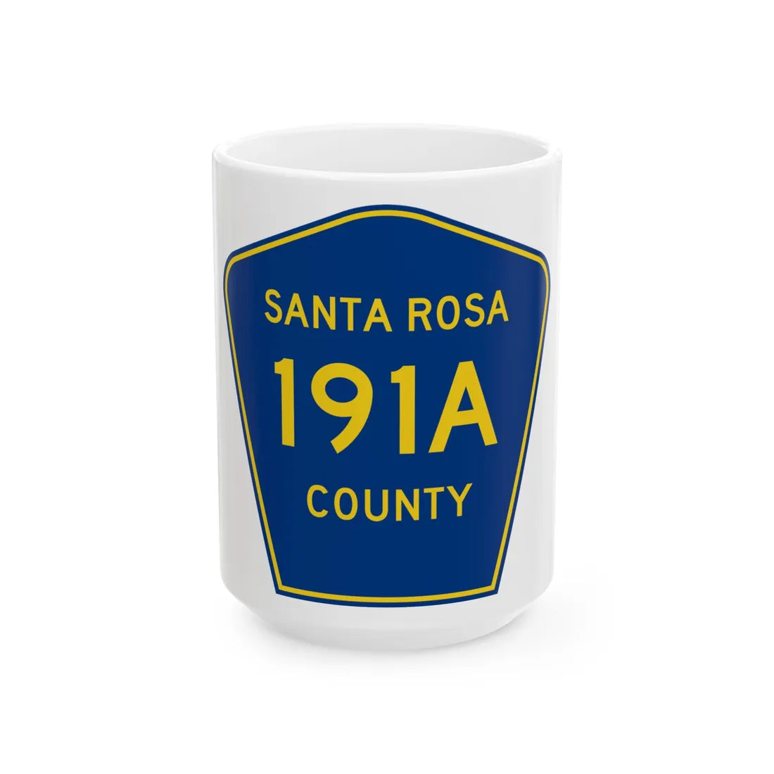 Santa Rosa County 191A (Florida) (Road Sign) White Coffee Mug 15oz - Go Mug Yourself