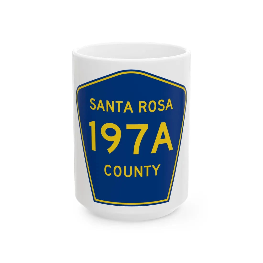 Santa Rosa County 197A (Florida) (Road Sign) White Coffee Mug 15oz - Go Mug Yourself