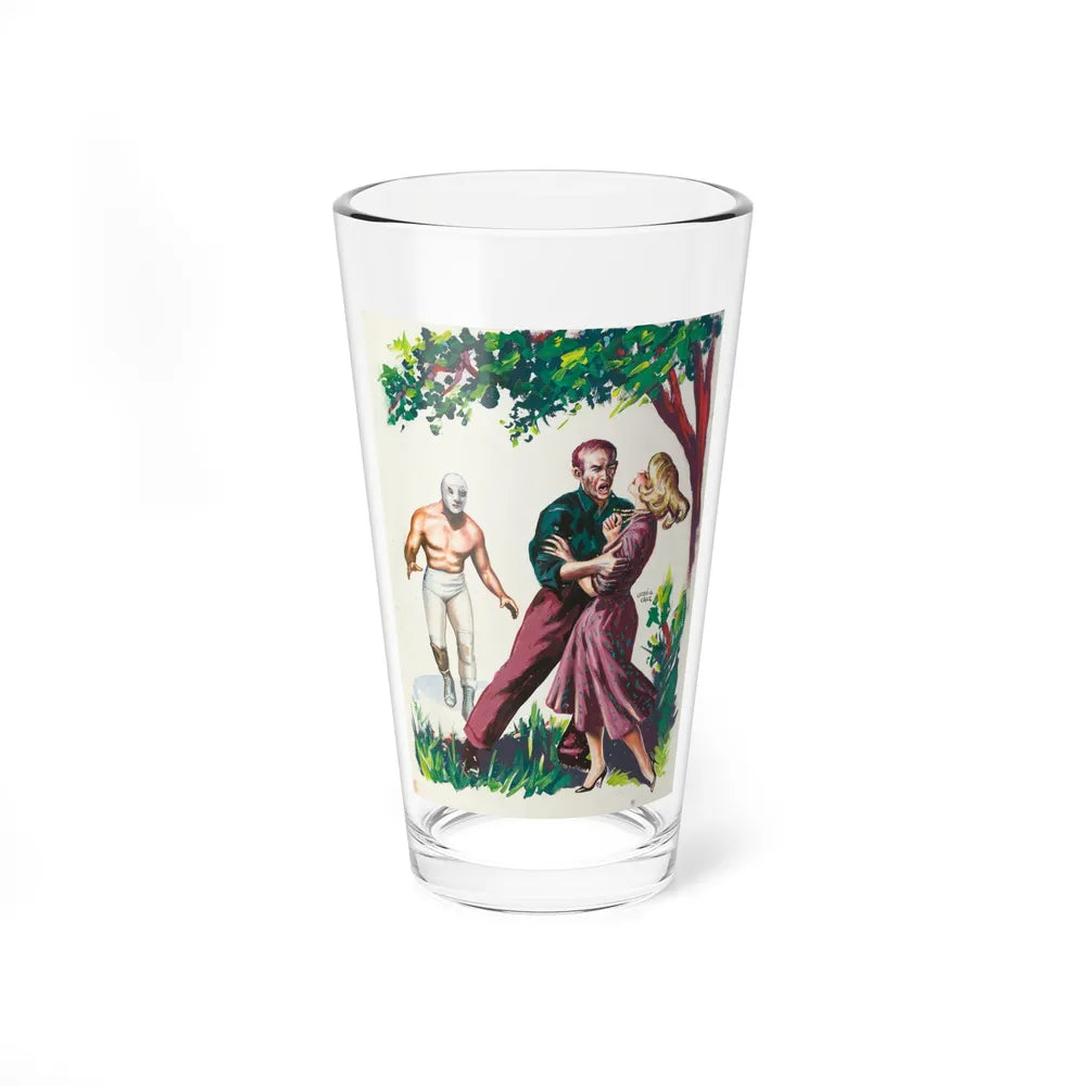 Santo, El Enmascarado De Plata, Mexican comic book cover (3) - Pint Glass 16oz 16oz - Go Mug Yourself