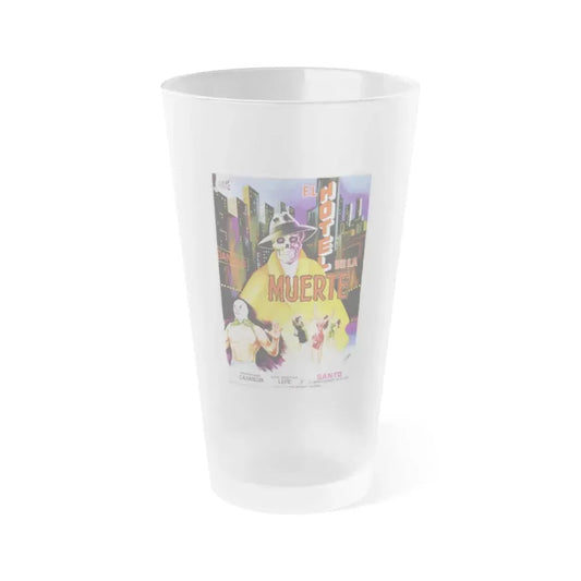 SANTO IN THE HOTEL OF DEATH 1963 Movie Poster - Frosted Pint Glass 16oz 16oz Frosted - Go Mug Yourself