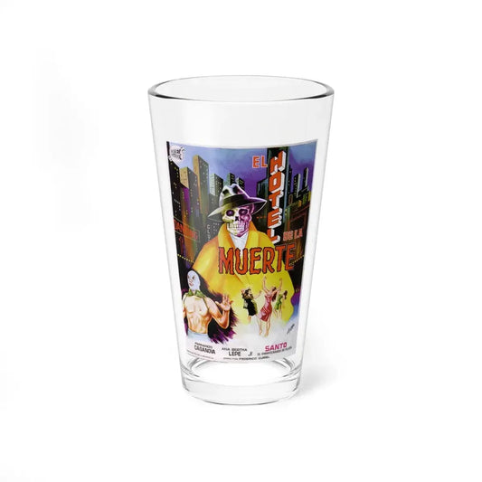SANTO IN THE HOTEL OF DEATH 1963 Movie Poster - Pint Glass 16oz 16oz - Go Mug Yourself