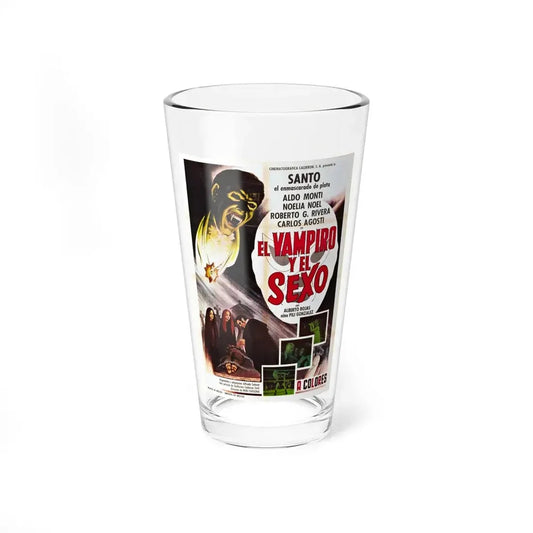 SANTO IN THE TREASURE OF DRACULA 1969 Movie Poster - Pint Glass 16oz 16oz - Go Mug Yourself