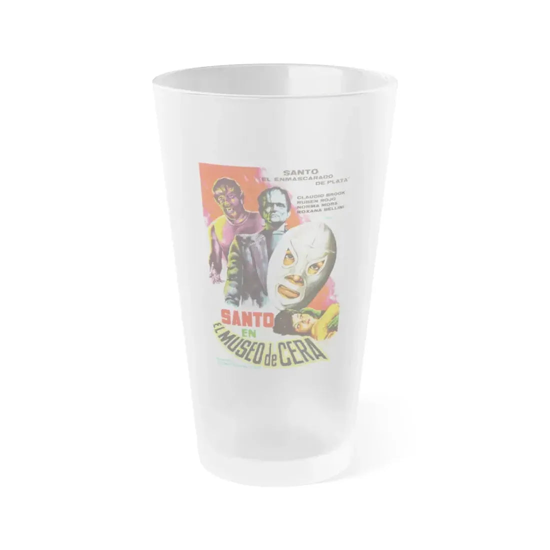 SANTO IN THE WAX MUSEUM (2) 1963 Movie Poster - Frosted Pint Glass 16oz 16oz Frosted - Go Mug Yourself