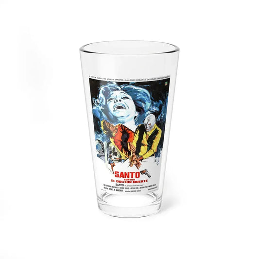 SANTO VS DOCTOR DEATH 1973 Movie Poster - Pint Glass 16oz 16oz - Go Mug Yourself