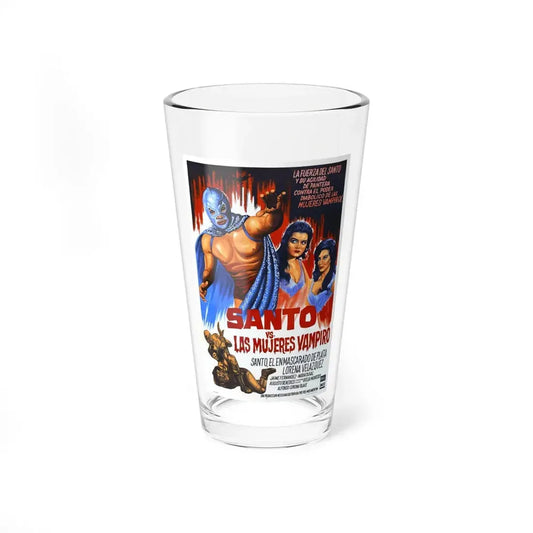 SANTO VS THE VAMPIRE WOMEN 1962 Movie Poster - Pint Glass 16oz 16oz - Go Mug Yourself