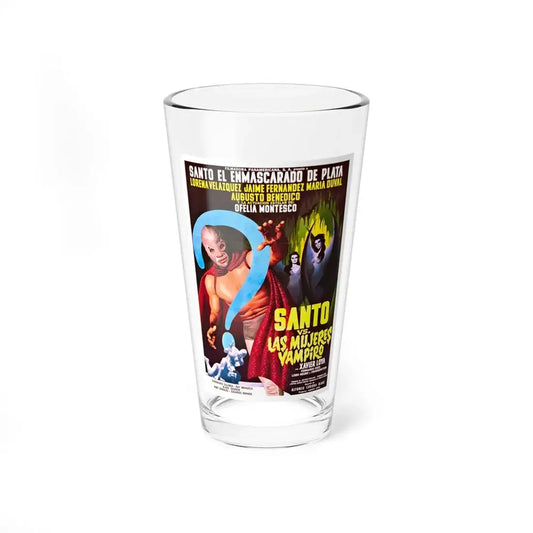 SANTO VS THE VAMPIRE WOMEN (2) 1962 Movie Poster - Pint Glass 16oz 16oz - Go Mug Yourself