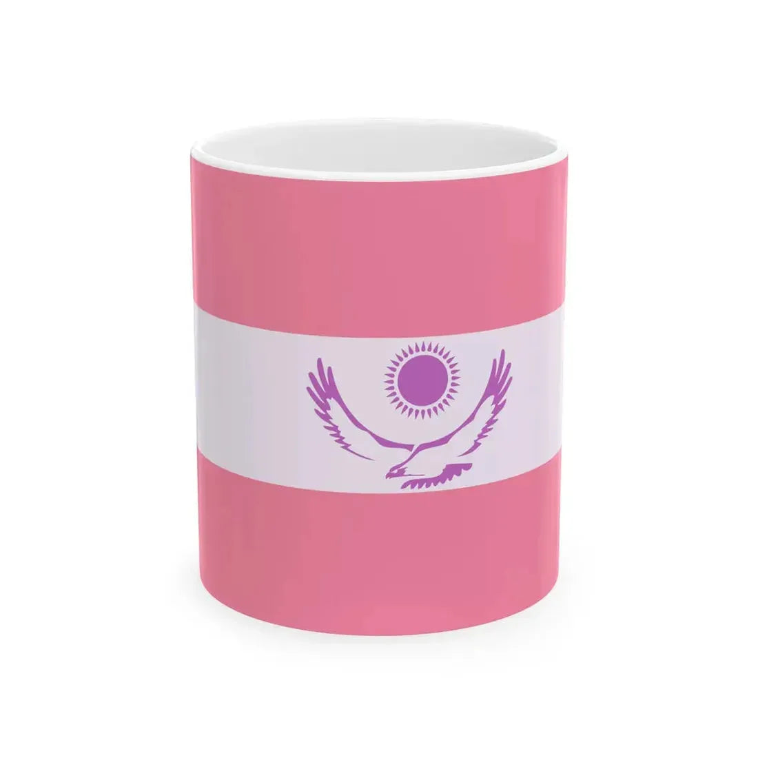 Sapphic pride flag of Kazakhstan (Kazakhstan) White Coffee Mug 11oz - Go Mug Yourself