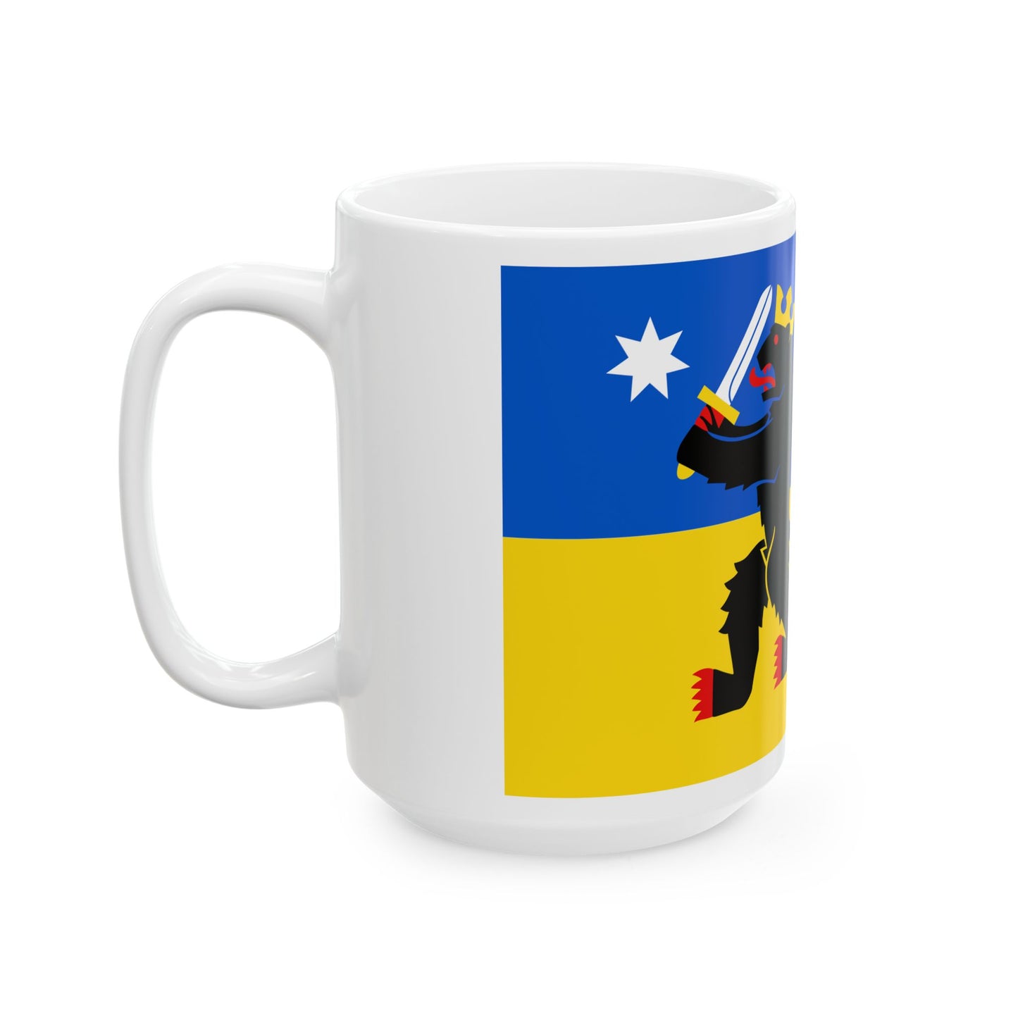 Satakunta-flag (Finland) White Coffee Mug-Go Mug Yourself
