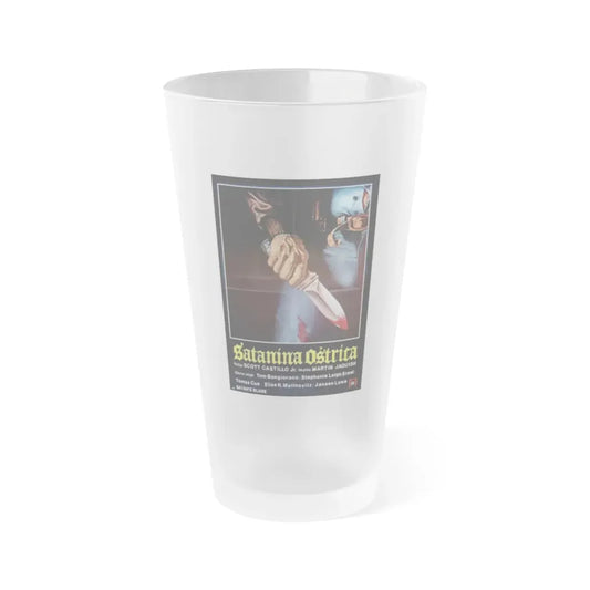 SATAN'S BLADE 1984 Movie Poster - Frosted Pint Glass 16oz 16oz Frosted - Go Mug Yourself