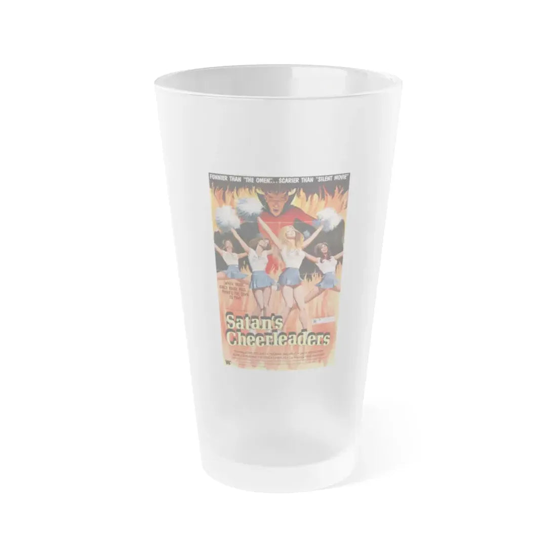 SATAN'S CHEERLEADERS 1977 Movie Poster - Frosted Pint Glass 16oz 16oz Frosted - Go Mug Yourself