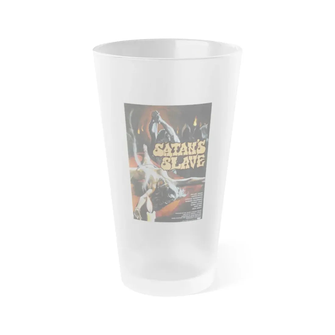 SATAN'S SLAVE 1976 Movie Poster - Frosted Pint Glass 16oz 16oz Frosted - Go Mug Yourself