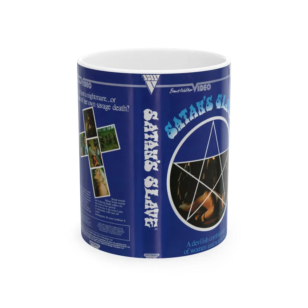 SATANS SLAVE (VHS COVER) - White Coffee Mug-11oz-Go Mug Yourself