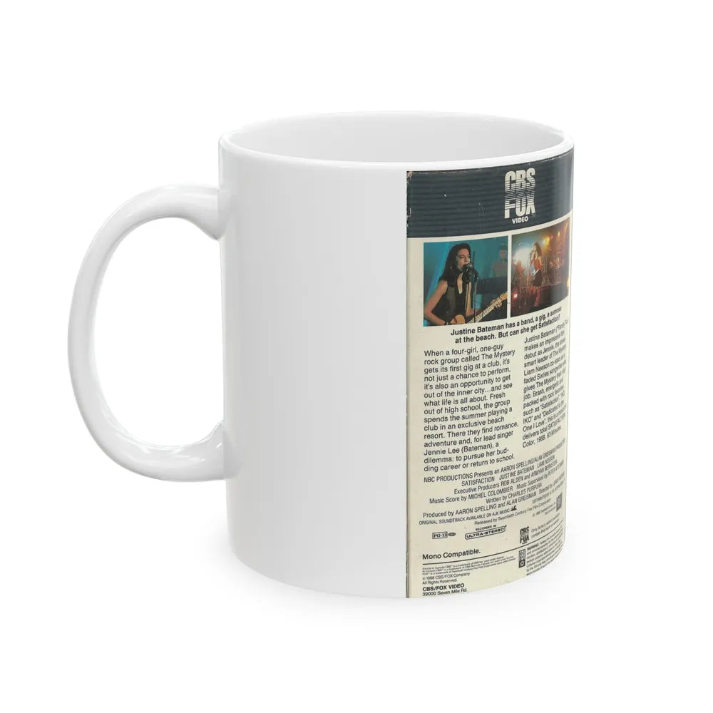 SATISFACTION (VHS COVER) - White Coffee Mug-Go Mug Yourself