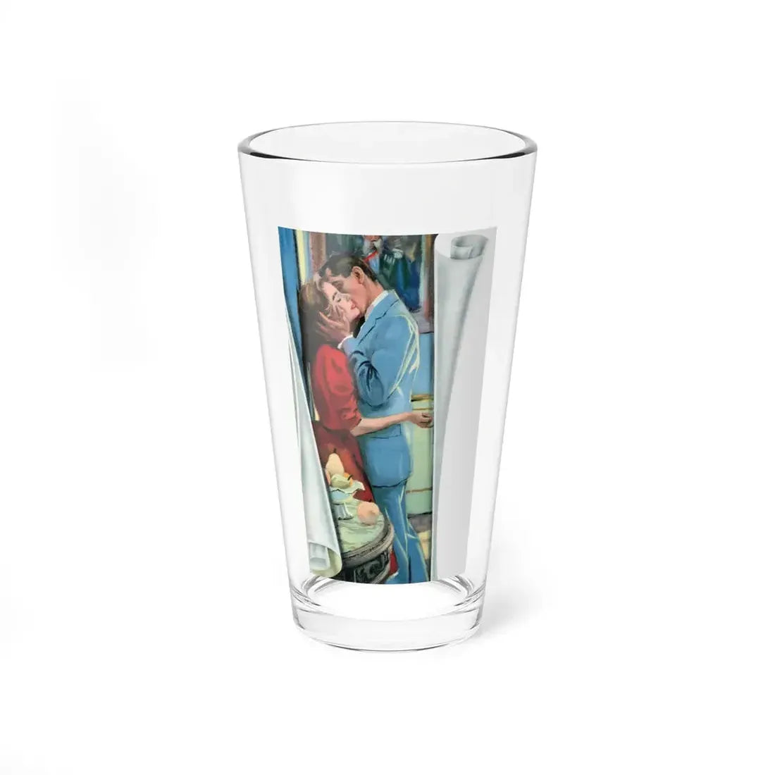 Saturday Afternoon by Mary Sergeant, Woman Own magazine, 1957 (Magazine Illustration) Pint Glass 16oz 16oz - Go Mug Yourself