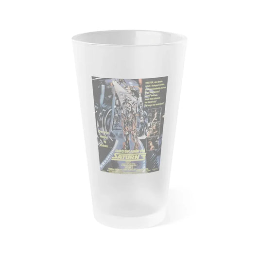 SATURN 3 (DANISH) 1980 Movie Poster - Frosted Pint Glass 16oz 16oz Frosted - Go Mug Yourself