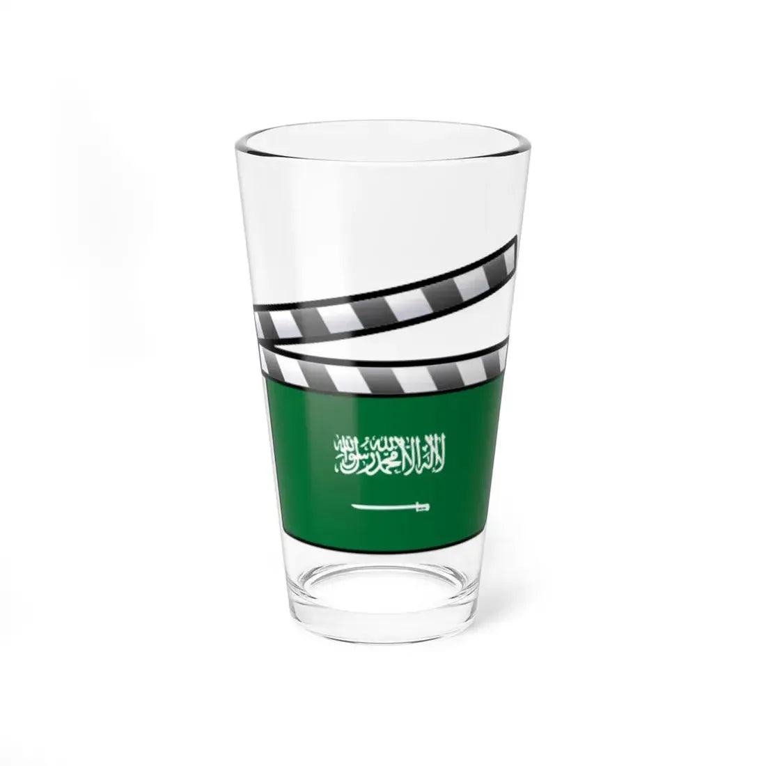 Saudi Arabia film clapperboard (Saudi Arabia) Pint Glass 16oz 16oz - Go Mug Yourself