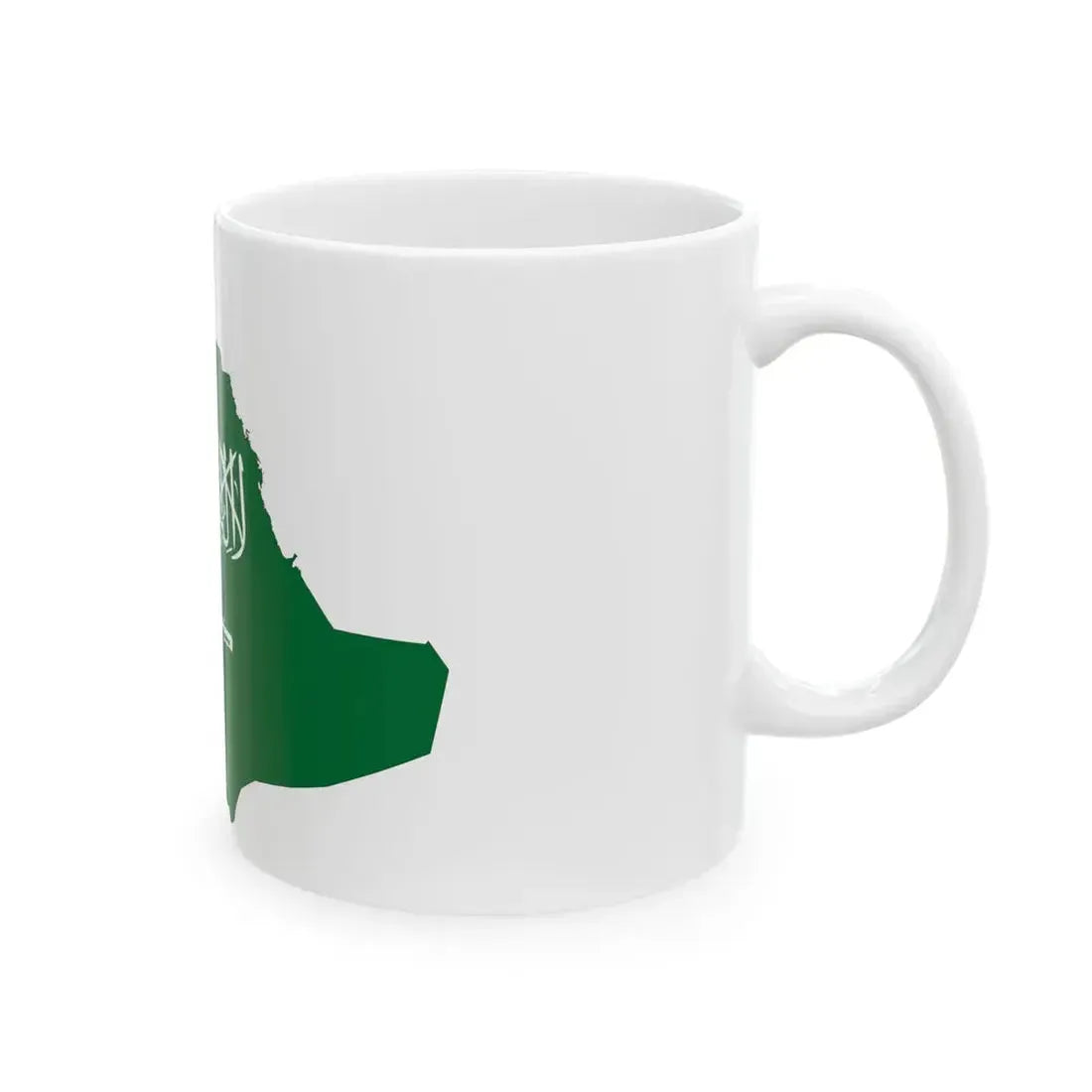 Saudi Arabia-Flagmap (Saudi Arabia) White Coffee Mug - Go Mug Yourself
