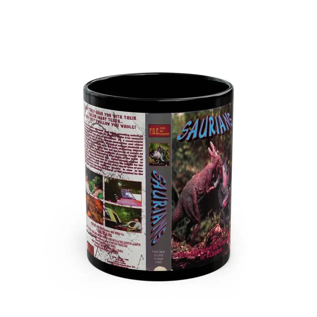 SAURIANS (VHS COVER) - Black Coffee Mug 11oz - Go Mug Yourself