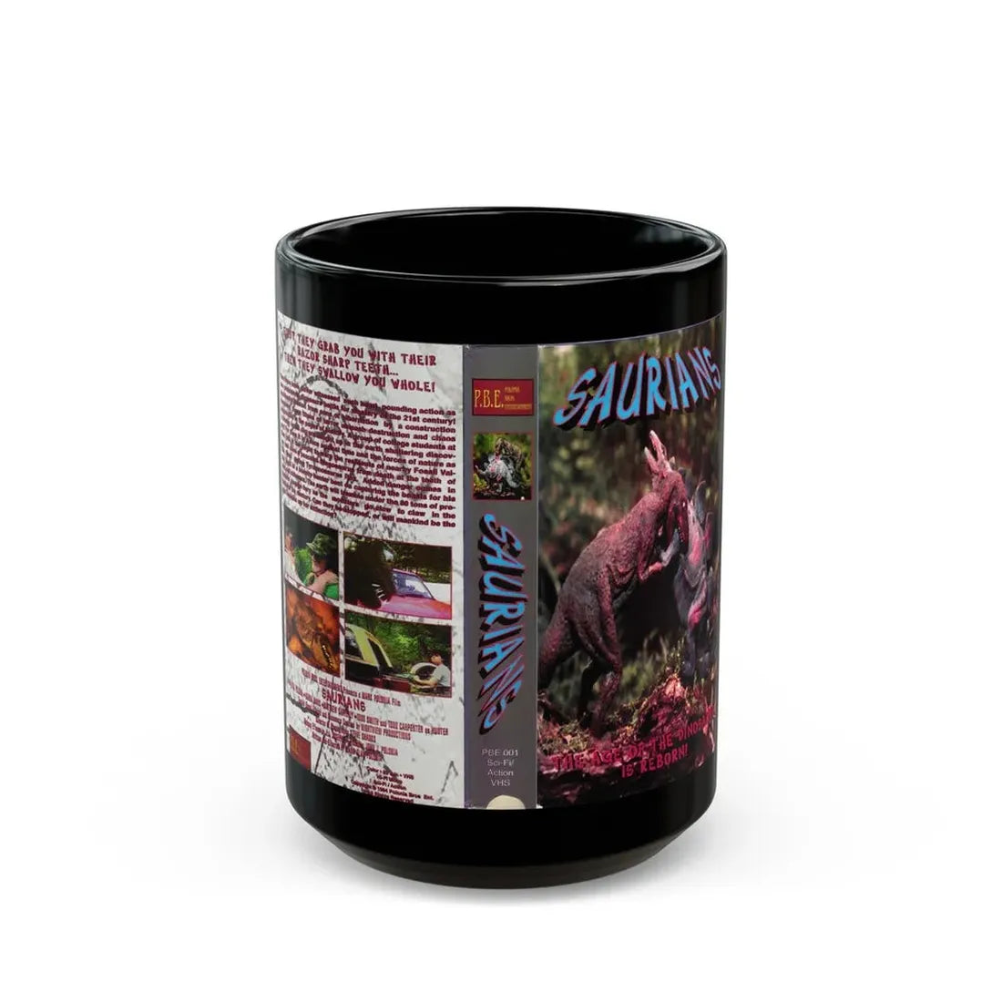 SAURIANS (VHS COVER) - Black Coffee Mug 15oz - Go Mug Yourself