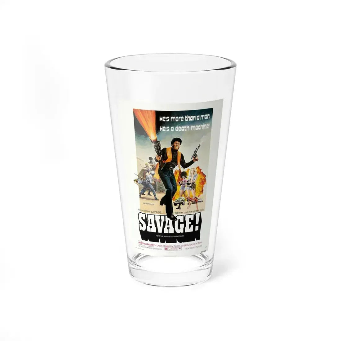 SAVAGE 1973 Movie Poster - Pint Glass 16oz 16oz - Go Mug Yourself