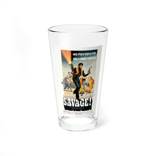 SAVAGE 1973 Movie Poster - Pint Glass 16oz 16oz - Go Mug Yourself