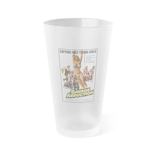 SAVAGE ABDUCTION 1973 Movie Poster - Frosted Pint Glass 16oz 16oz Frosted - Go Mug Yourself
