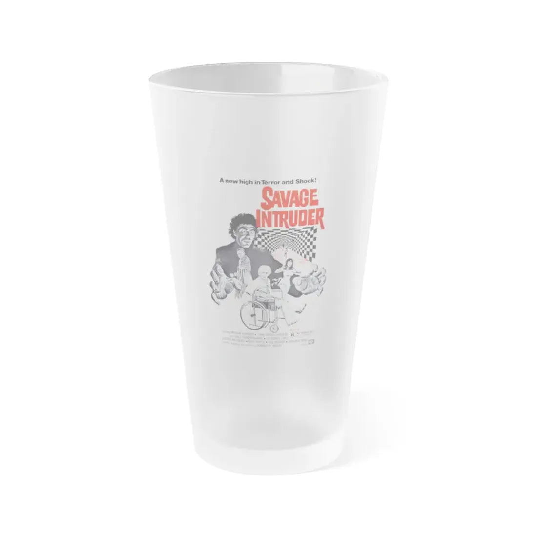SAVAGE INTRUDER 1970 Movie Poster - Frosted Pint Glass 16oz 16oz Frosted - Go Mug Yourself