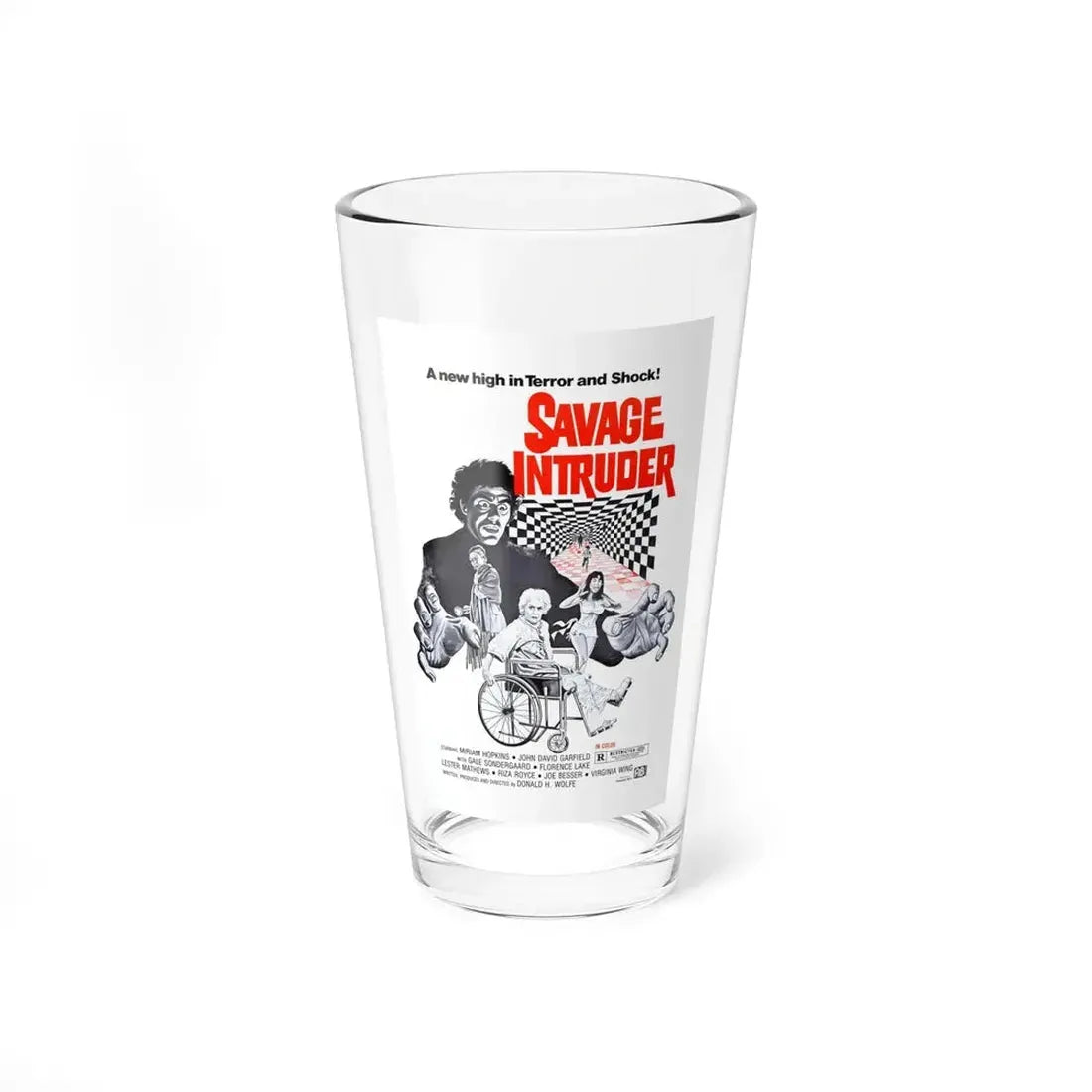 SAVAGE INTRUDER 1970 Movie Poster - Pint Glass 16oz 16oz - Go Mug Yourself