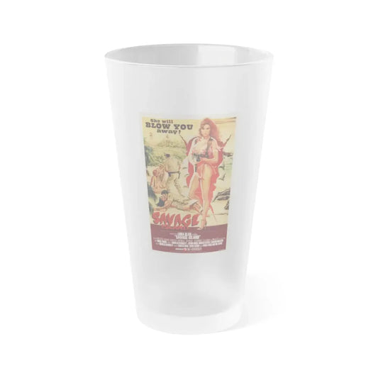SAVAGE ISLAND (2) 1985 Movie Poster - Frosted Pint Glass 16oz 16oz Frosted - Go Mug Yourself