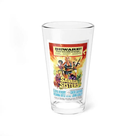 SAVAGE SISTERS 1974 Movie Poster - Pint Glass 16oz 16oz - Go Mug Yourself