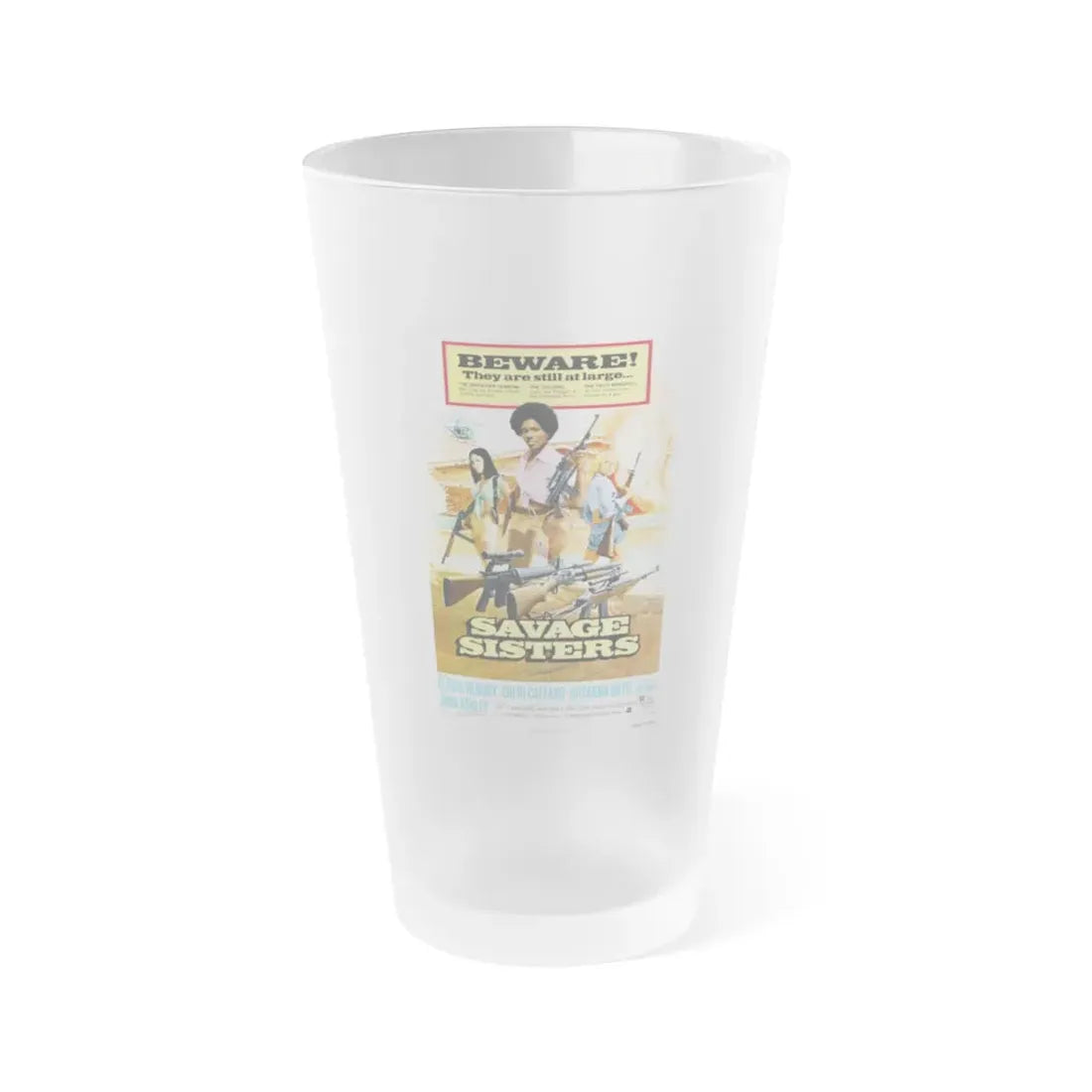 SAVAGE SISTERS (2) 1974 Movie Poster - Frosted Pint Glass 16oz 16oz Frosted - Go Mug Yourself
