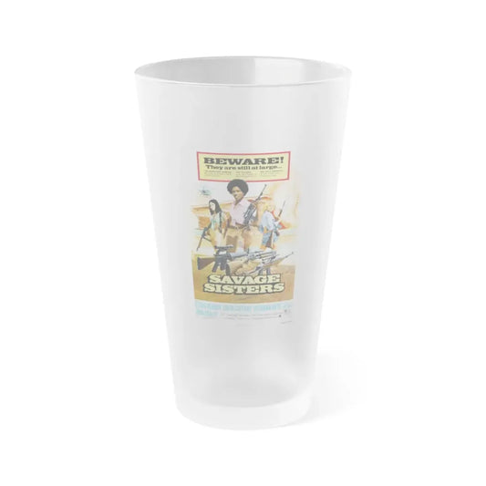 SAVAGE SISTERS (2) 1974 Movie Poster - Frosted Pint Glass 16oz 16oz Frosted - Go Mug Yourself