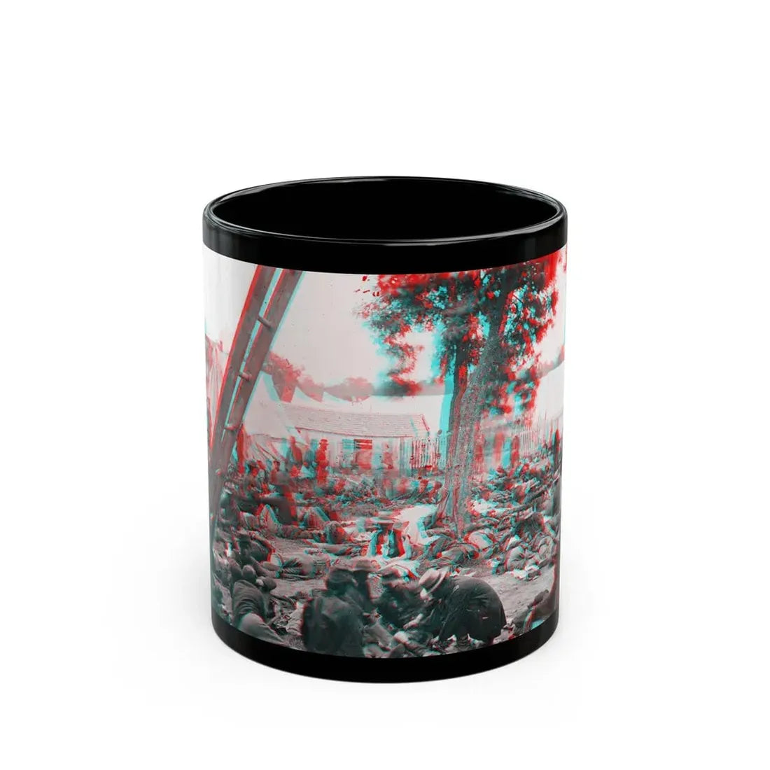 Savage Station, Va. Union Field Hospital After The Battle Of June 27, During The Civil War (U.S. Civil War) Black Coffee Mug 11oz - Go Mug Yourself