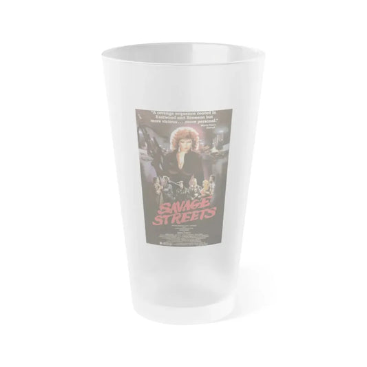 SAVAGE STREETS (2) 1984 Movie Poster - Frosted Pint Glass 16oz 16oz Frosted - Go Mug Yourself
