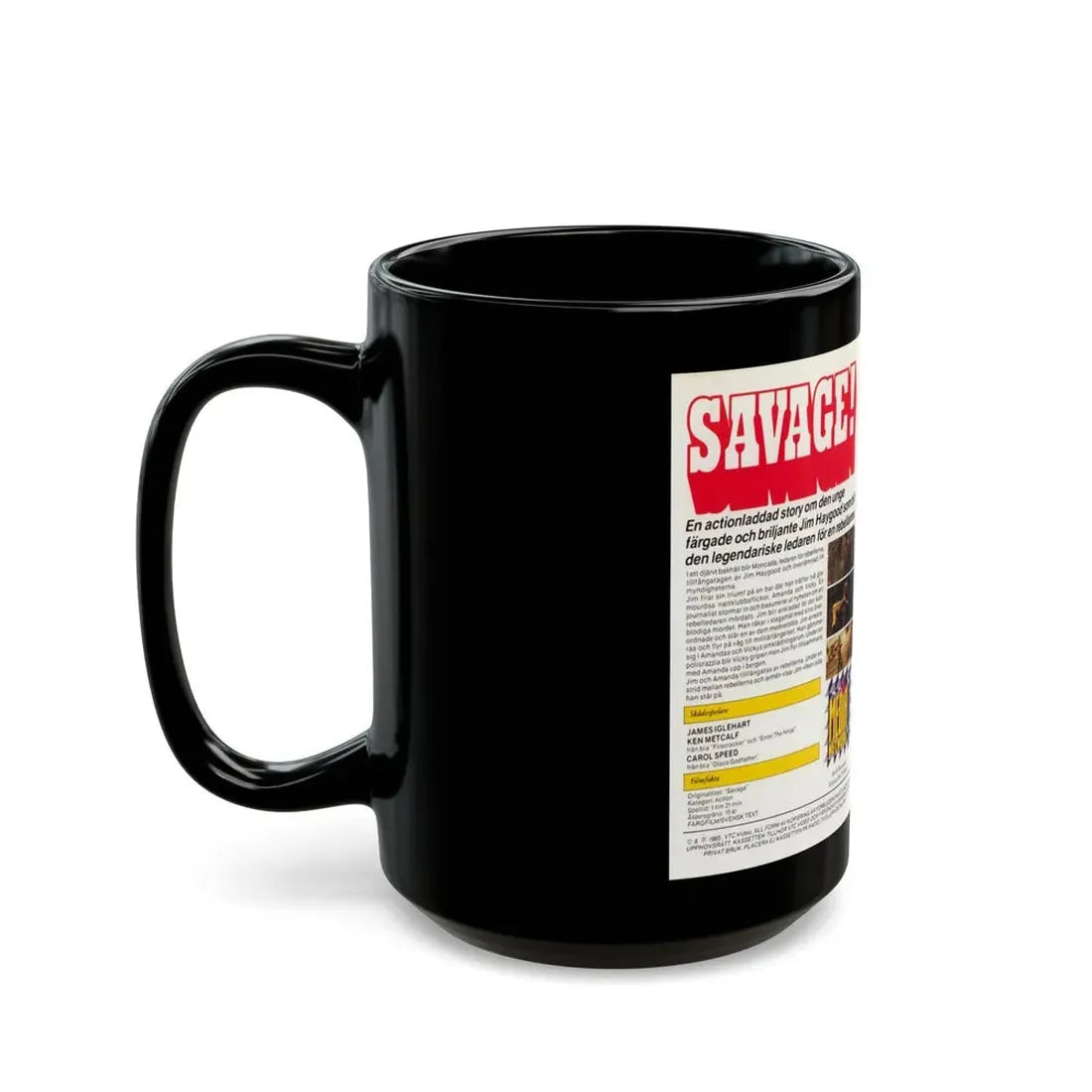 SAVAGE (VHS COVER) - Black Coffee Mug - Go Mug Yourself