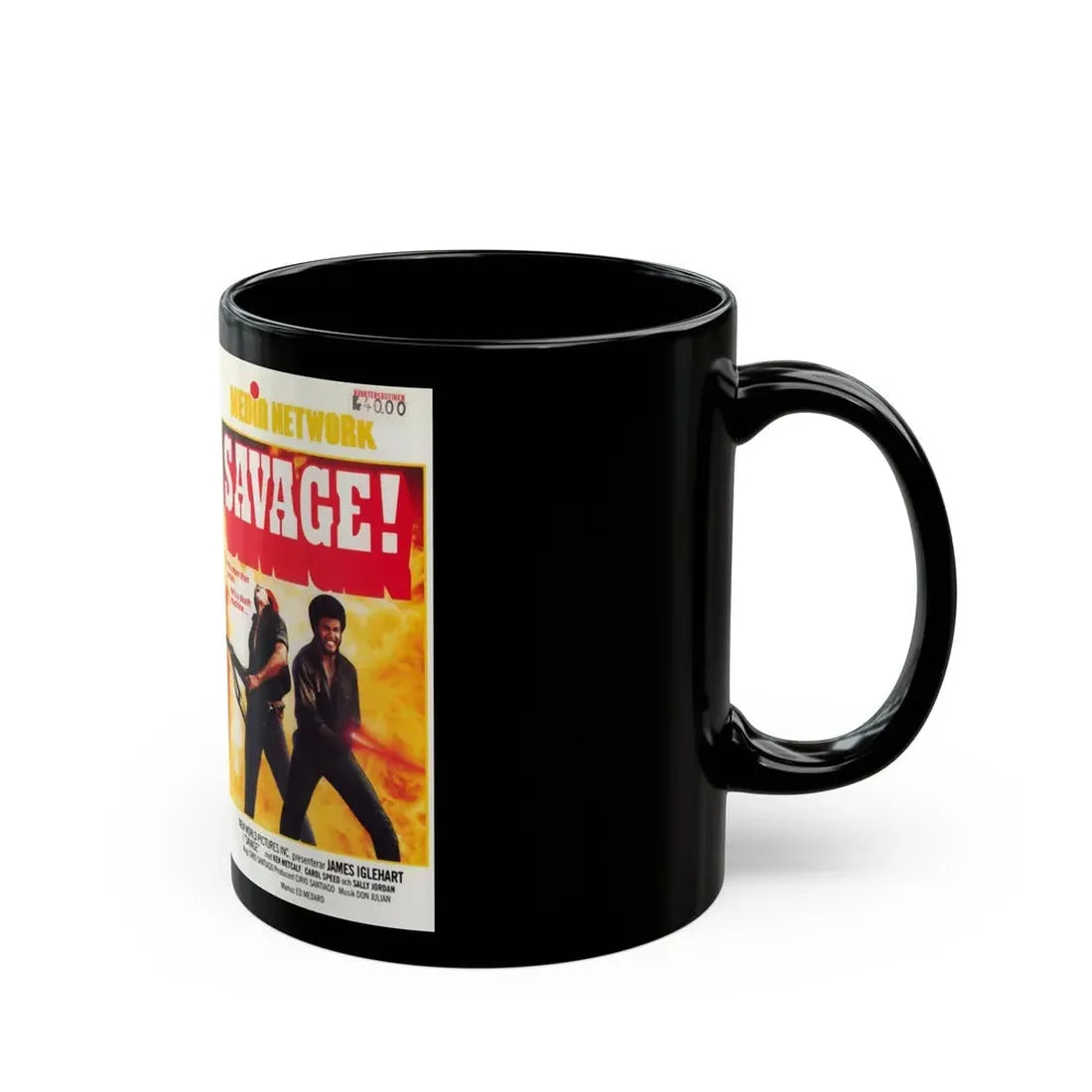 SAVAGE (VHS COVER) - Black Coffee Mug - Go Mug Yourself