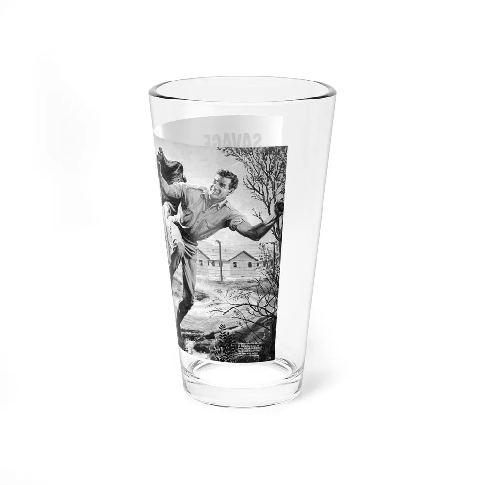 Savage War-Song of Major Jerry Sage, Real Combat, April 1968 (Magazine Illustration) Pint Glass 16oz - Go Mug Yourself